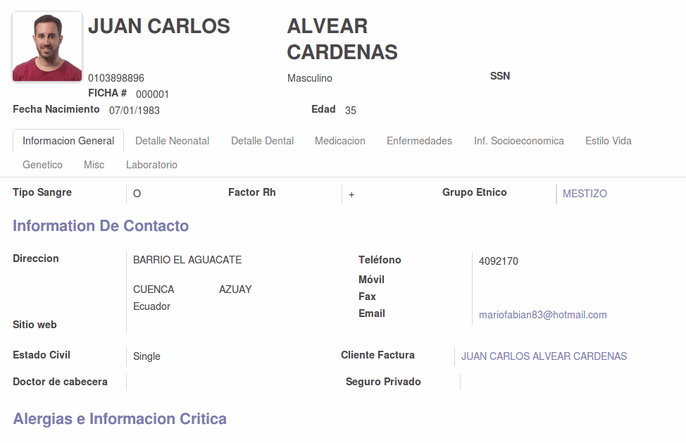 Odoo - Sample 1 for three columns